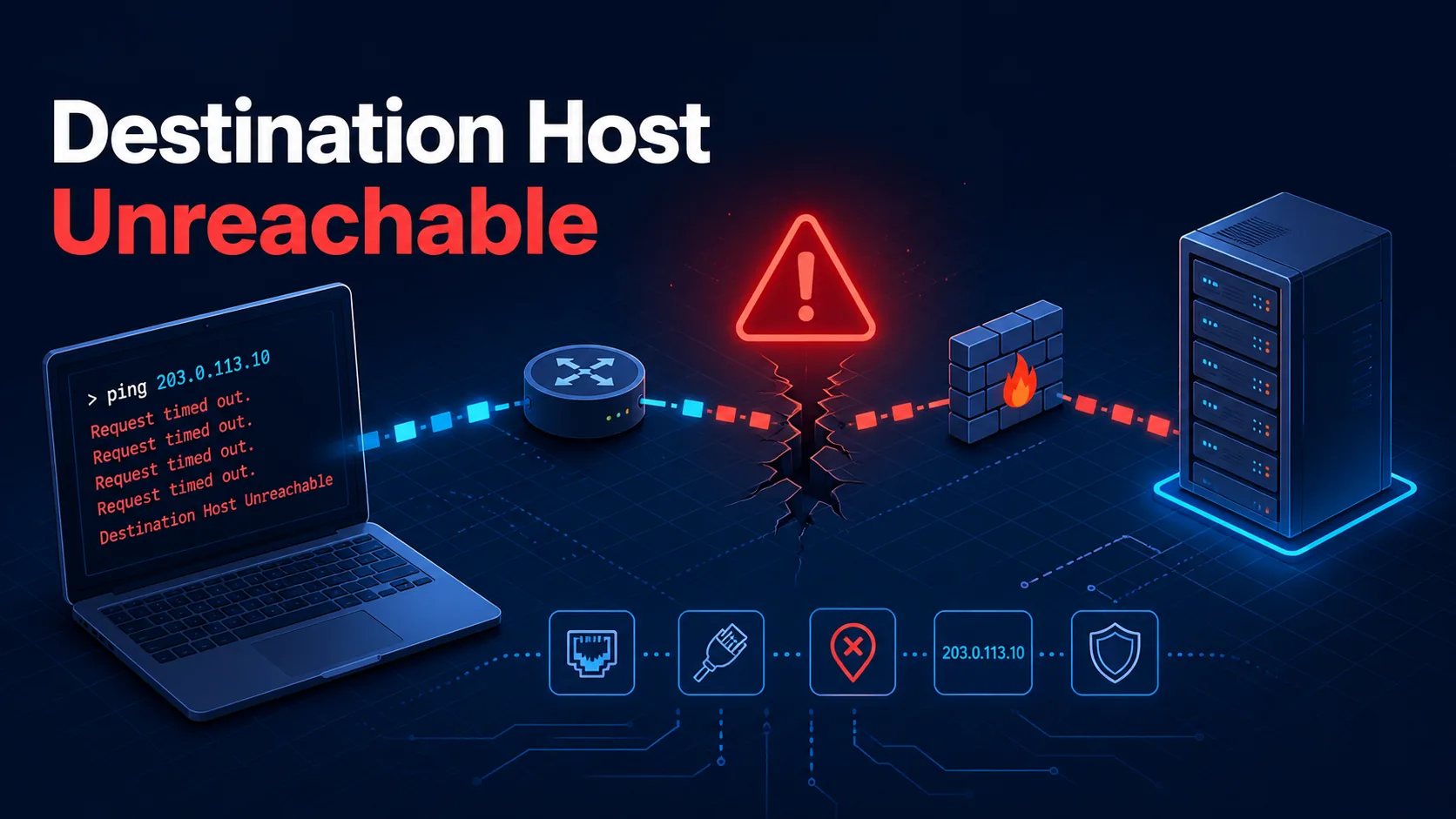 Destination Host Unreachable — co oznacza i jak naprawić błąd?