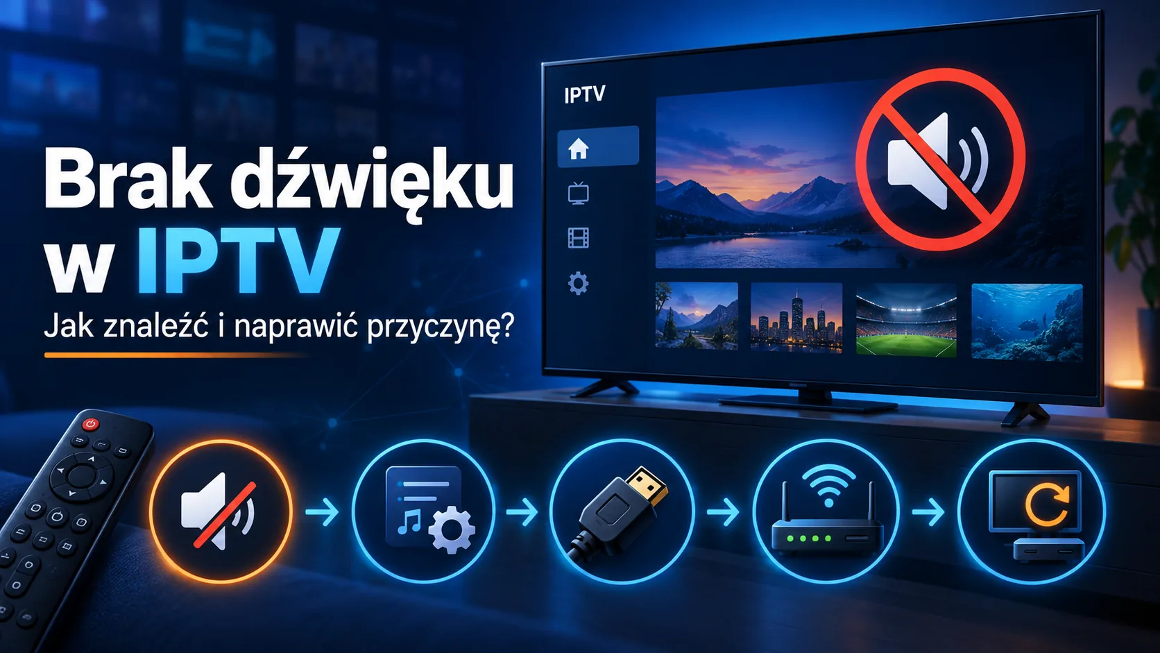 iptv brak dźwięku — Brak dźwięku w IPTV — jak znaleźć i naprawić przyczynę?